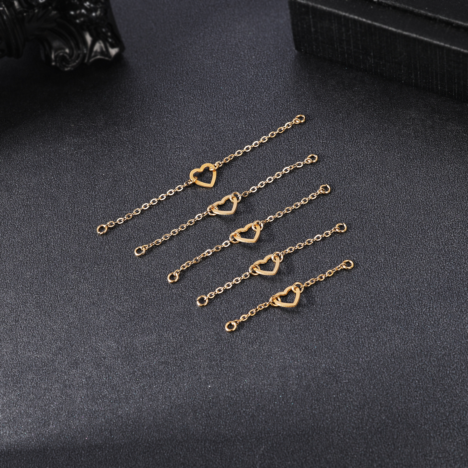 5Pcs Stainless Steel Nose Chain Double Nostril Piercing for Women Men Jewelry