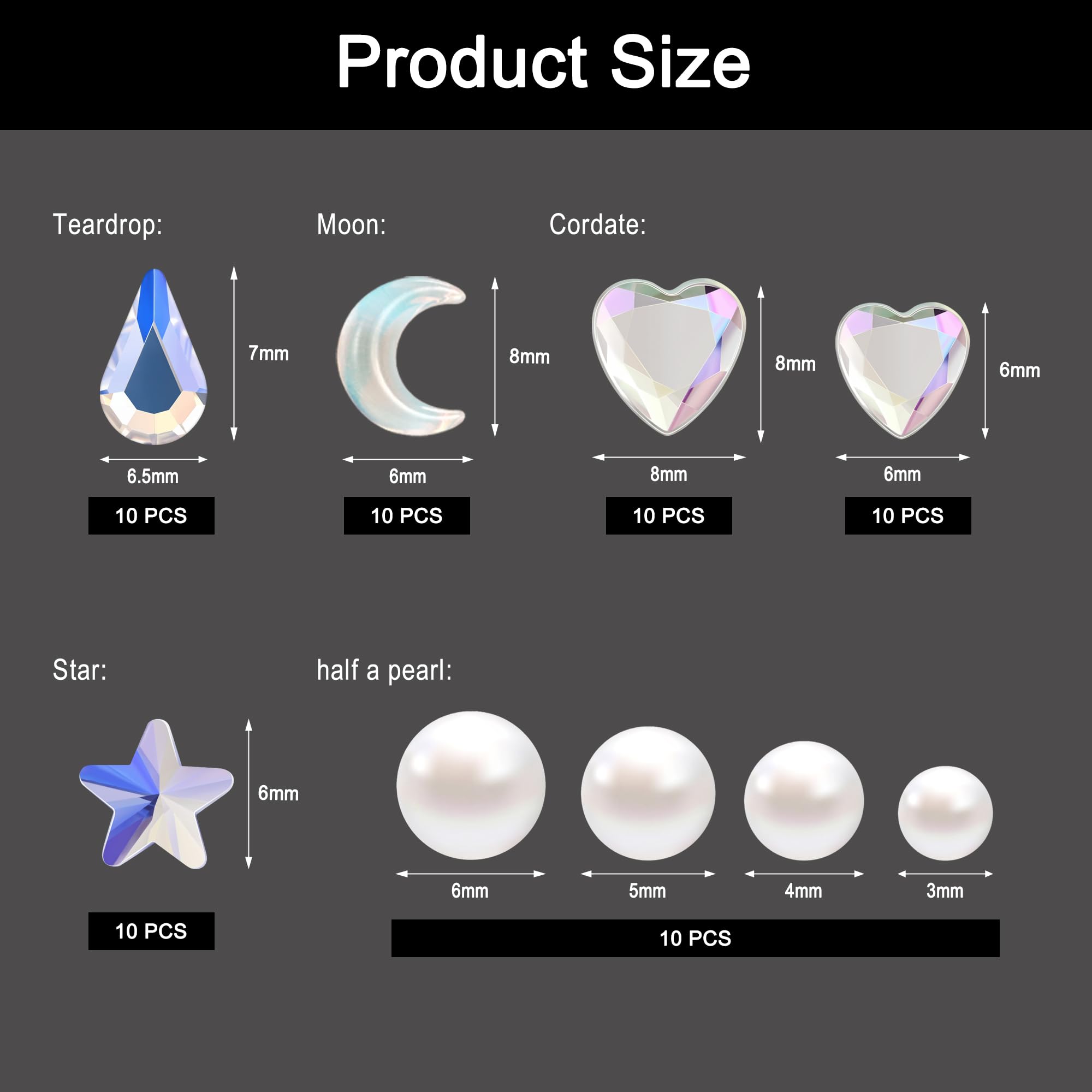 Face Crystal Eyebrow Ring Non-Piercing Nose Lip Labret Stud Fake Skin Piercing - Picture 17 of 45