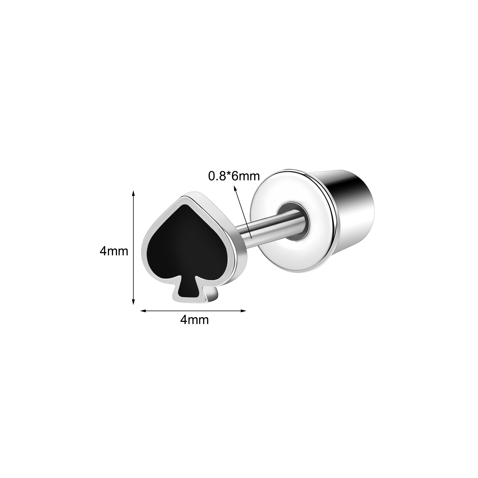 1 Pair 20g Stainless Steel Poker Shape Stud Earrings Cartilage Helix Piercings - Picture 20 of 23