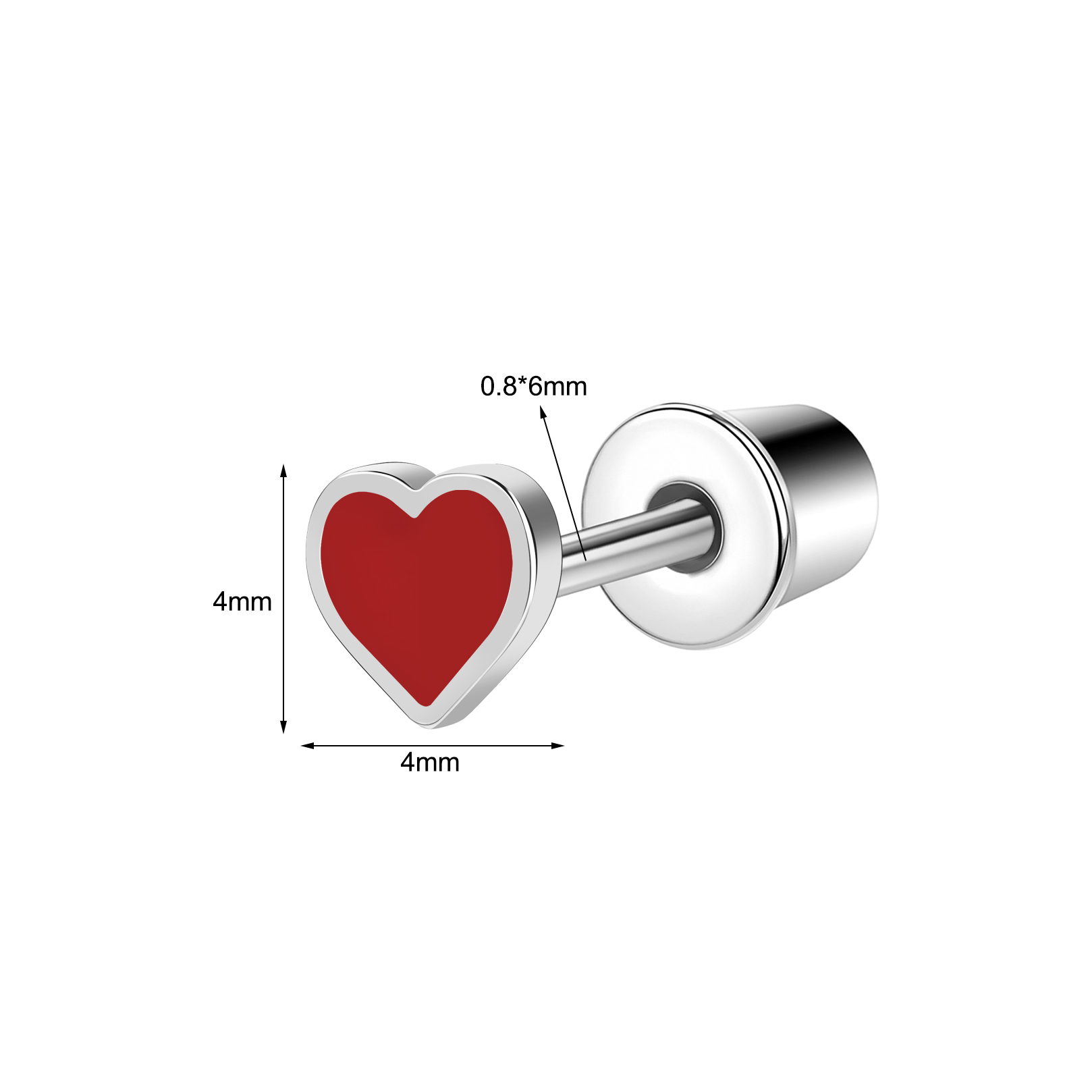 1 Pair 20g Stainless Steel Poker Shape Stud Earrings Cartilage Helix Piercings - Picture 22 of 23