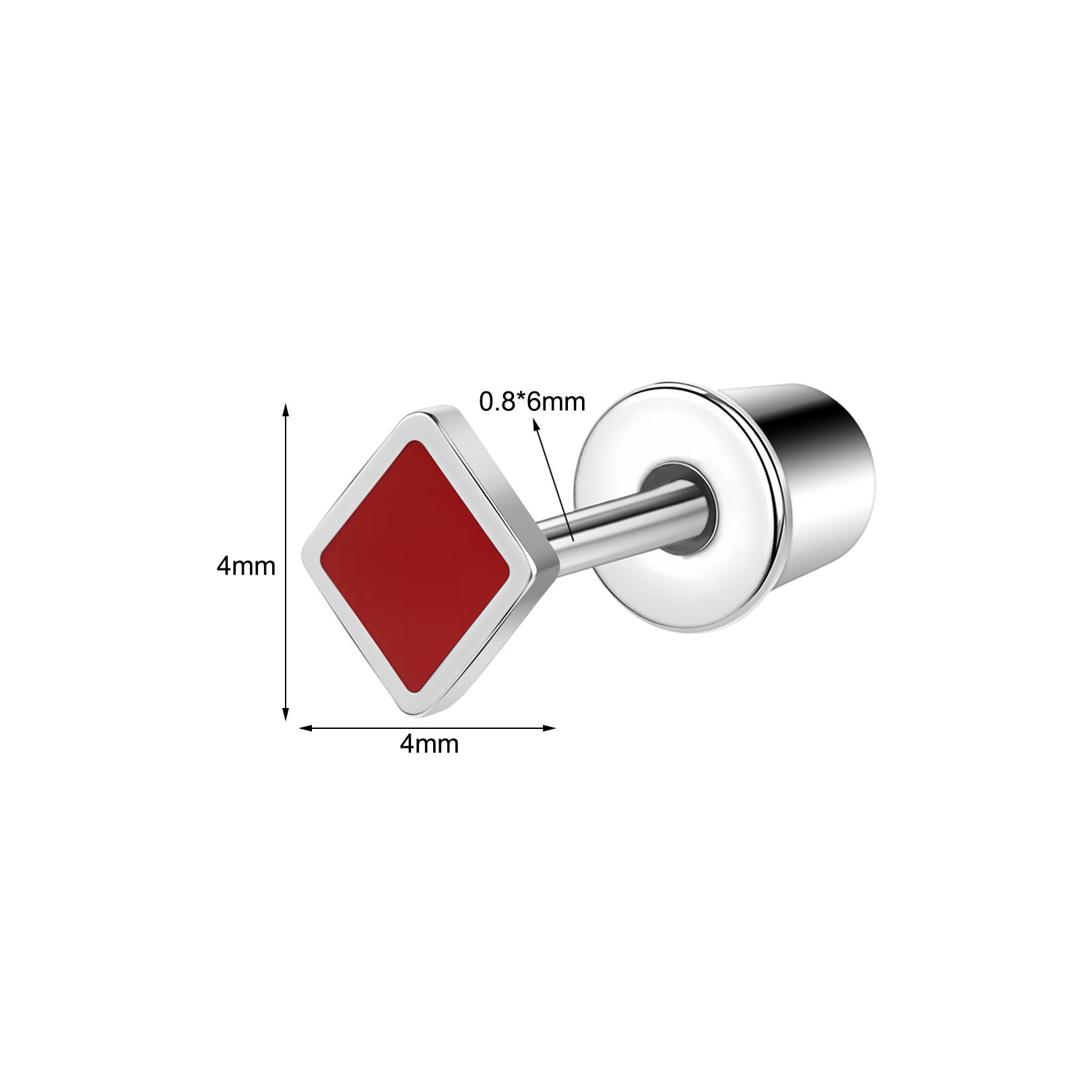 1 Pair 20g Stainless Steel Poker Shape Stud Earrings Cartilage Helix Piercings - Picture 23 of 23