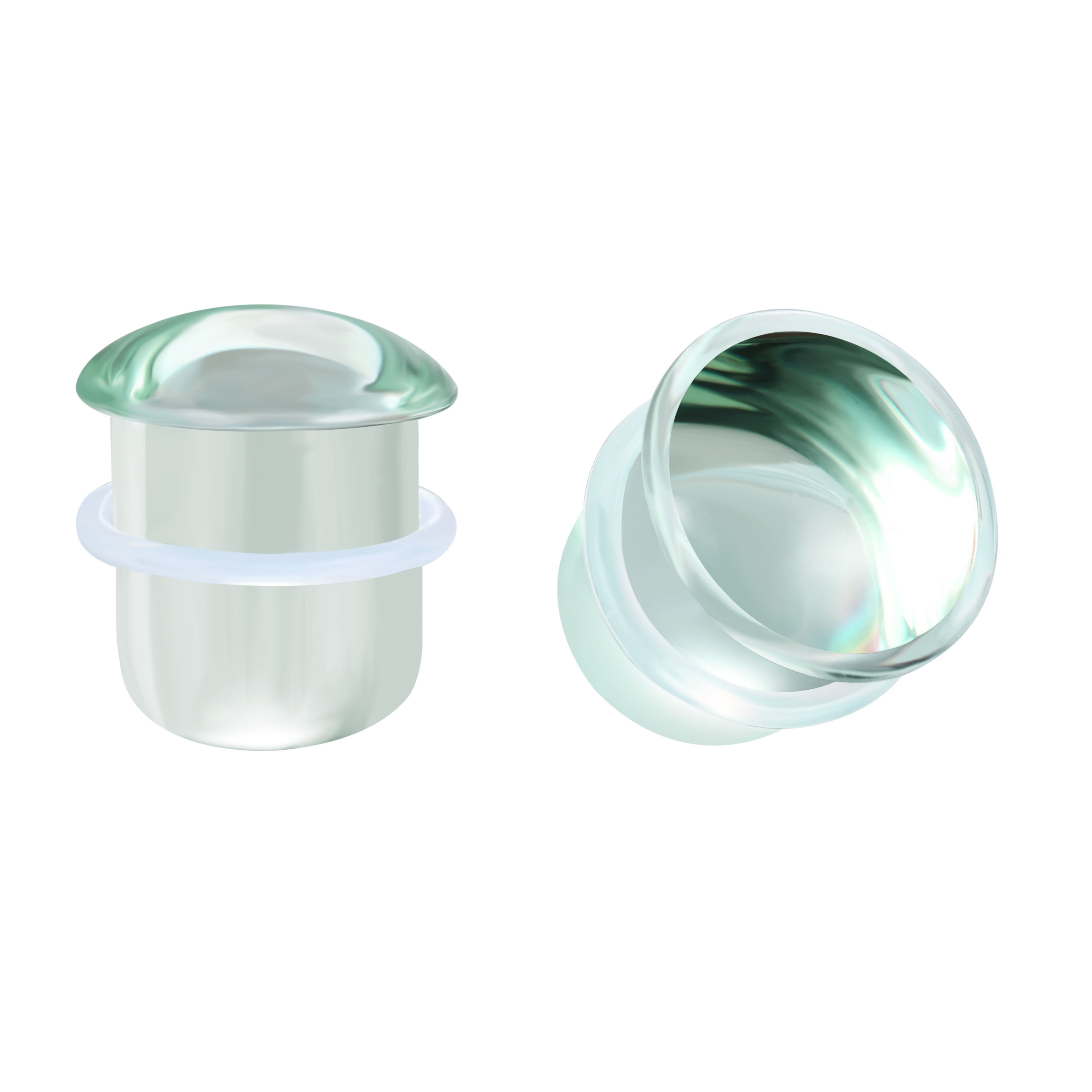 1 Pair 3-25MM Ear Plug Tunnels Glass Ear Gauges Lobe Stretching Piercing Jewelry - Picture 22 of 23