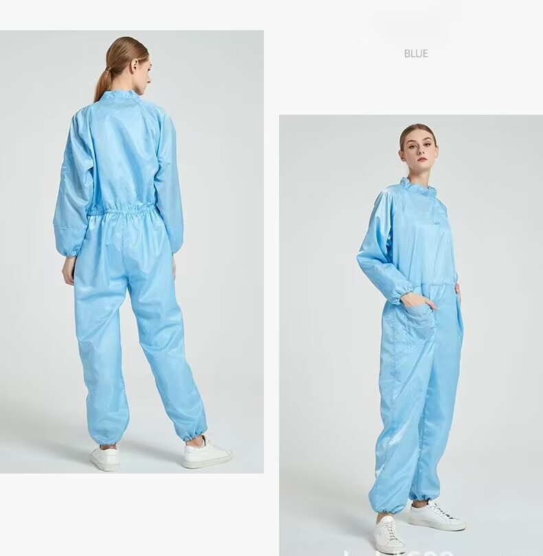 Trajes protectores antiestáticos a prueba de polvo cubiertas ropa de laboratorio 3 coles - Imagen 14 de 19