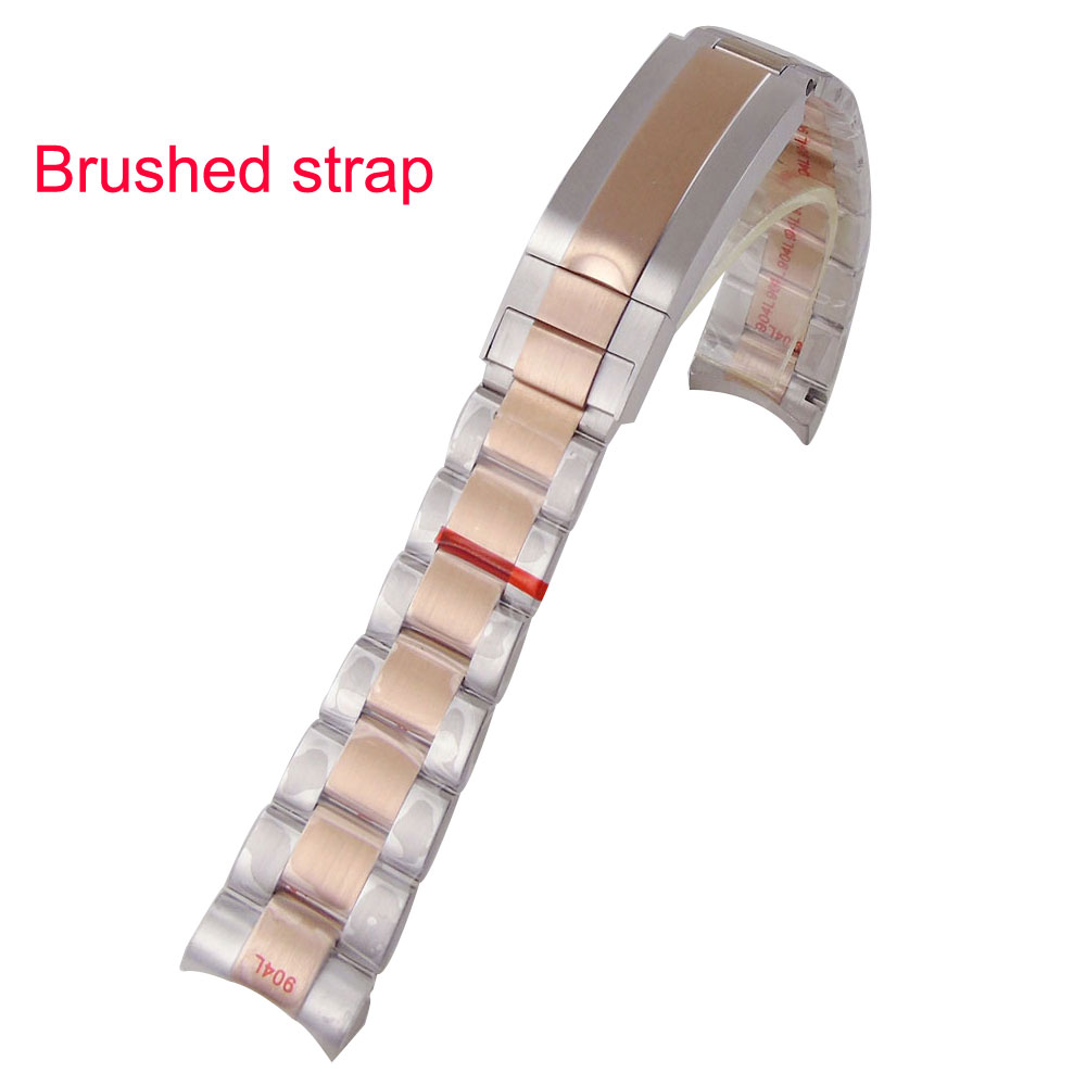 20 mm Rosegold poliert Mitte 904L Edelstahl Armband passend für 40 mm Uhr - Bild 8 von 8