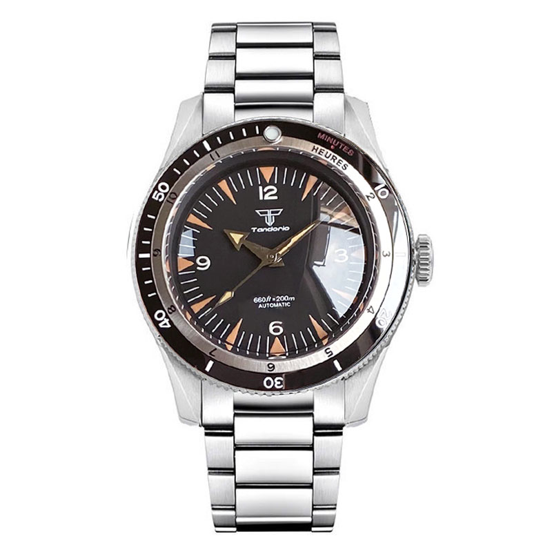 Tandorio Black Dial 40mm NH35 Mechanical 20ATM Diving Men Wristwatch Screw Crown - Picture 13 of 13