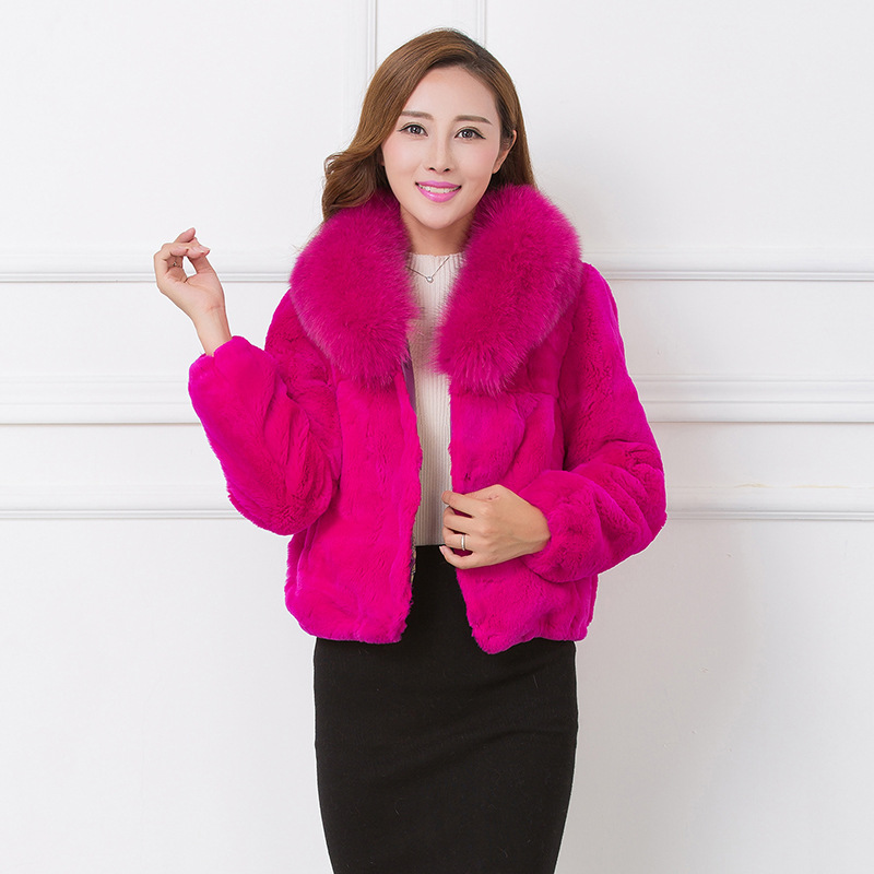 Para mujeres Abrigos de Piel Real Chaqueta Corta Cálida Cóctel Fiesta Invierno Rompevientos Delgados - Imagen 17 de 17