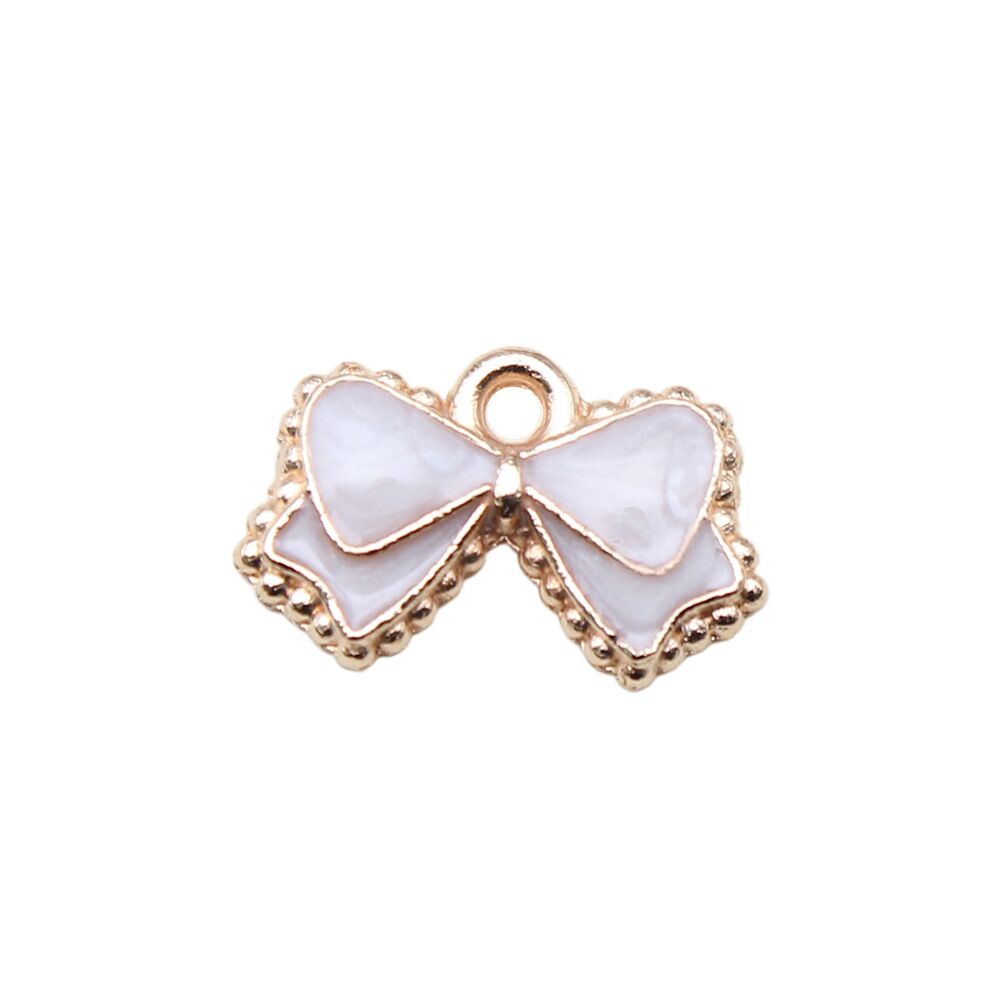 50 piezas dijes de moño esmaltado de aleación de color dorado KC 16X10 MM HÁGALO USTED MISMO fabricación de joyas - Imagen 8 de 12
