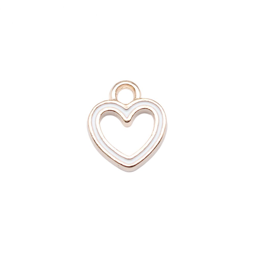 Dijes de corazón esmaltados de aleación de color dorado KC 70 piezas 11,8 x 10,3 mm hágalo usted mismo para hacer joyas - Imagen 7 de 8