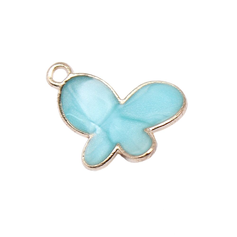50 piezas dijes de mariposa esmalte de aleación de color dorado KC 18X14 MM HÁGALO USTED MISMO fabricación de joyas - Imagen 7 de 8