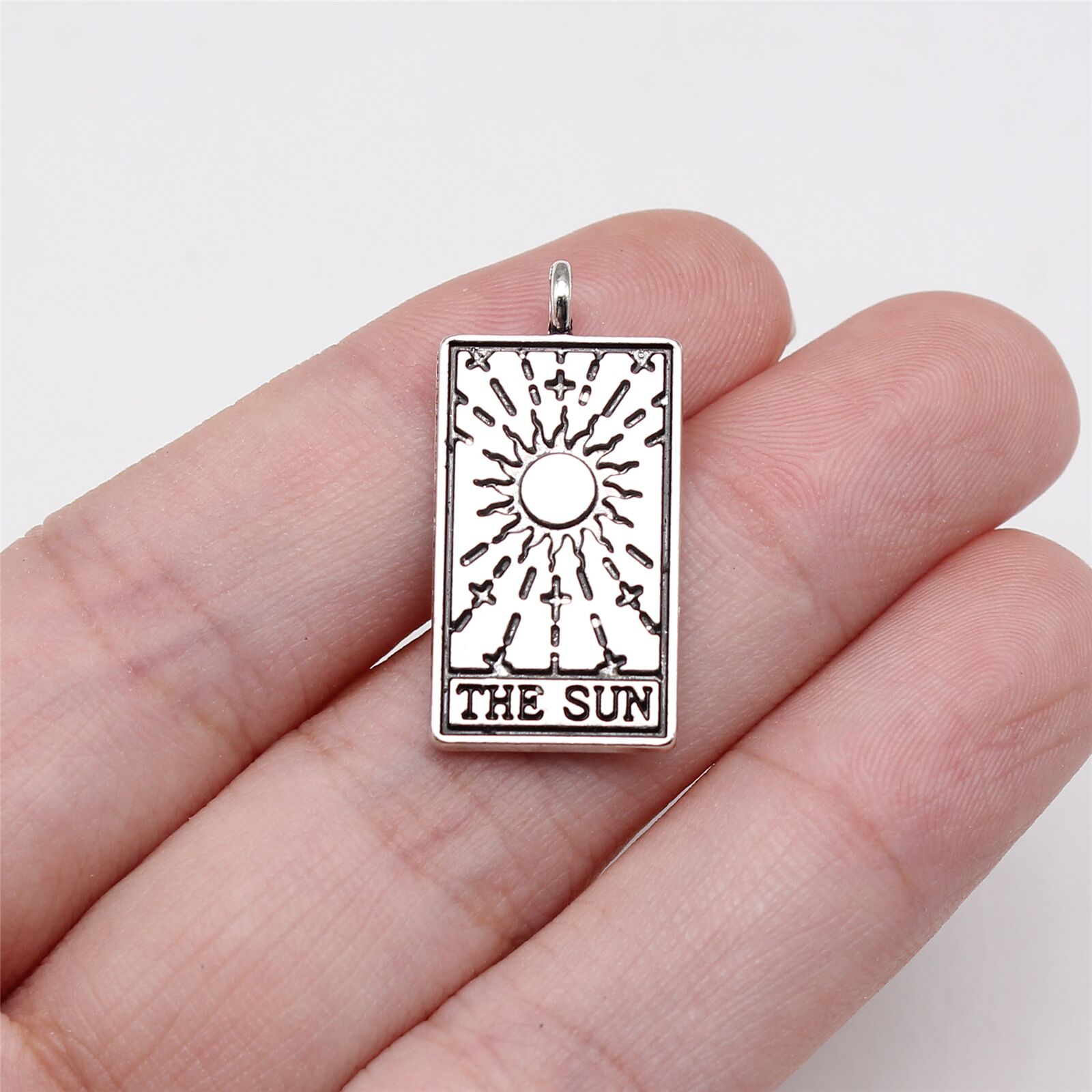 50 Pcs Tibetan Silver Tarot Charms Pendant 26x13MM DIY Jewelry Making C40020 - Picture 7 of 10