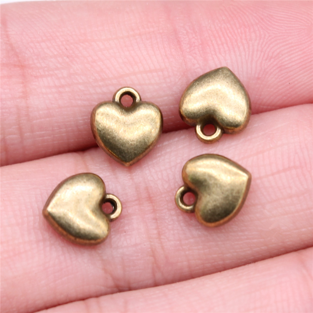 140 Pcs Multicolor Tibetan Silver Heart Charms 9X8MM Diy Jewelry Making L15781 - Picture 7 of 7