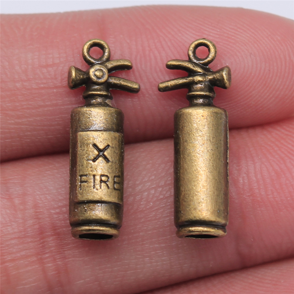 50 piezas dijes extintores de plata tibetana multicolor 23X6X6MM hágalo usted mismo joyería L11306 - Imagen 7 de 7