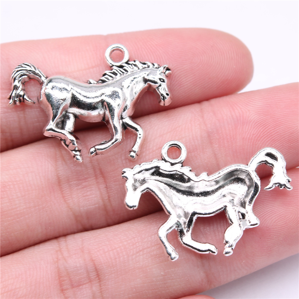 36 piezas dijes de caballo enchapados en bronce multicolor 30X22 mm hágalo usted mismo fabricación de joyas L16101 - Imagen 13 de 13