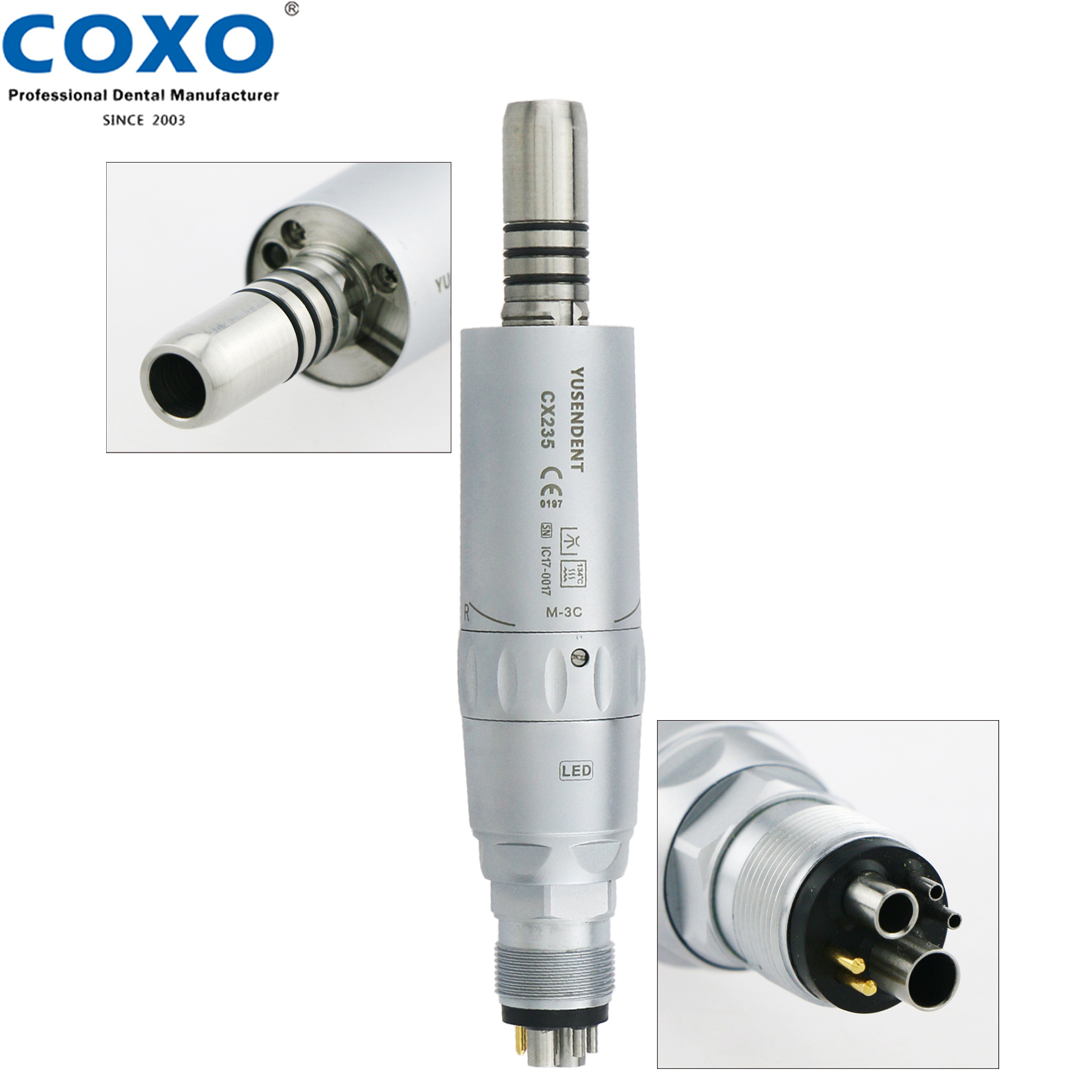 COXO Dental 1:1 Low Speed Straight Or Bend Handpiece LED Fits NSK KaVo CX235 - Picture 17 of 25