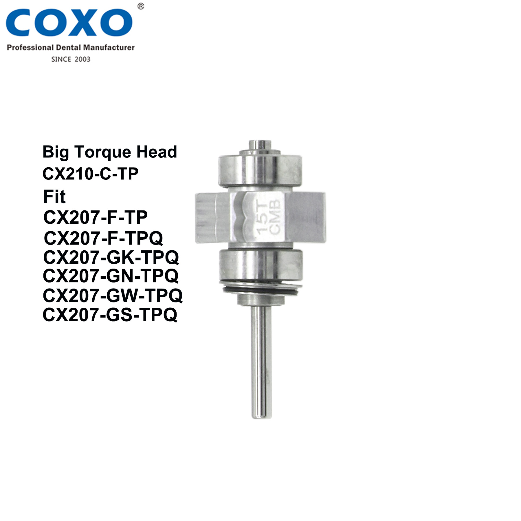 Cartucho de pieza de mano dental US COXO turbina rotor CX207-G/F cabezal estándar grande - Imagen 18 de 28
