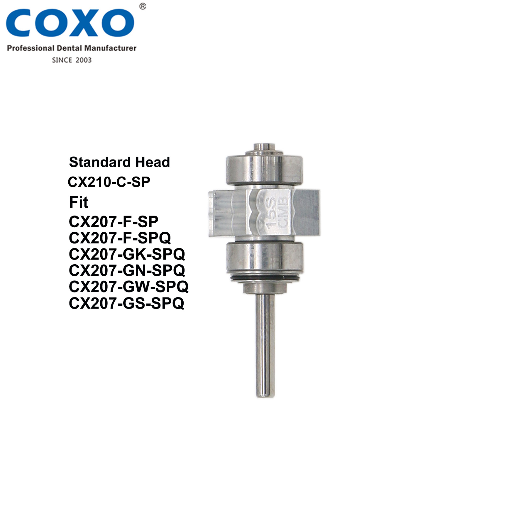 Cartucho de pieza de mano dental US COXO turbina rotor CX207-G/F cabezal estándar grande - Imagen 23 de 28