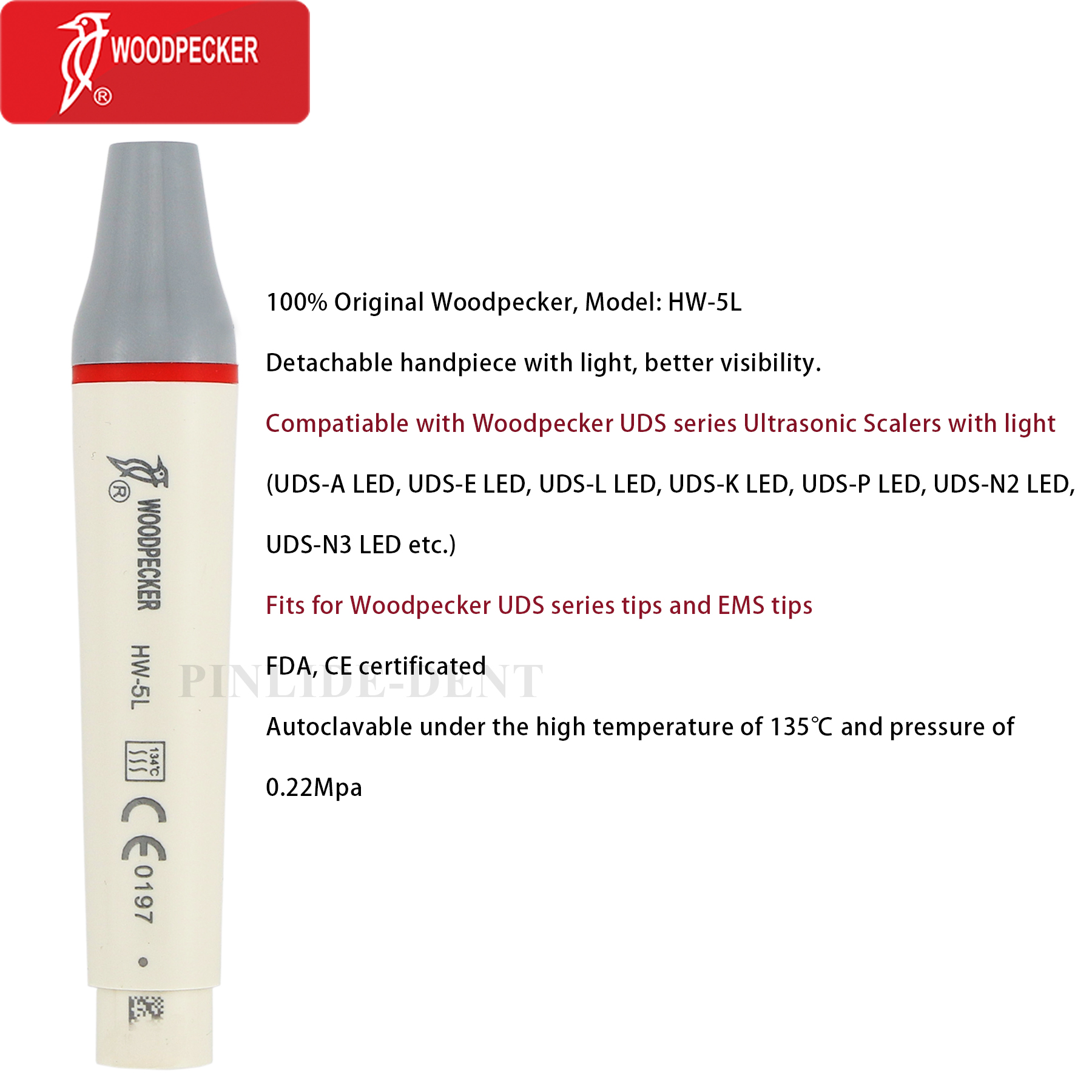 US Woodpecker DTE Dental Ultrasonic Scaler LED Handpiece EMS SATELEC ACTENO UDS