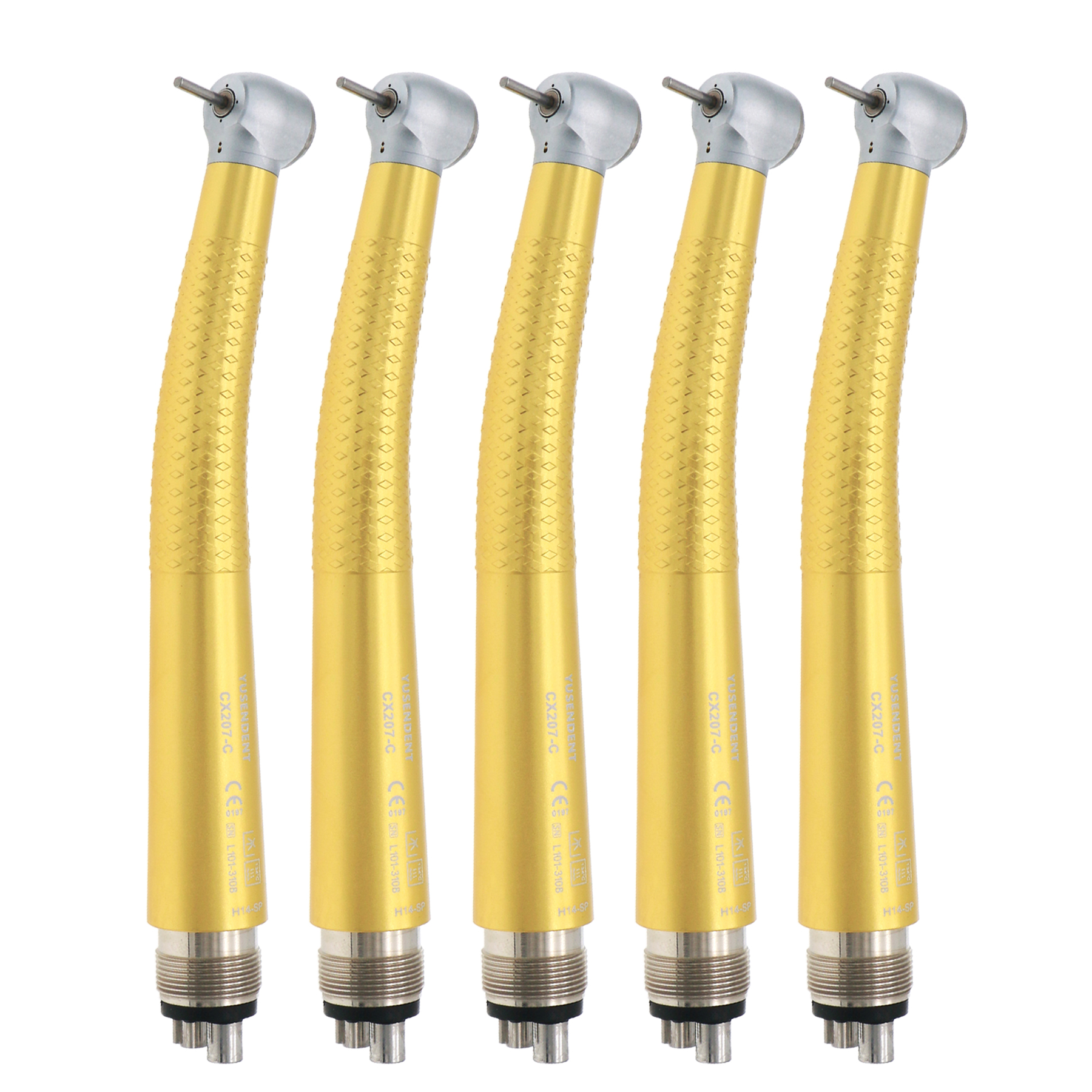US COXO Dental High Speed Luft Turbine Handstück 4 Loch Standard Kopf CX207 gelb - Bild 33 von 33