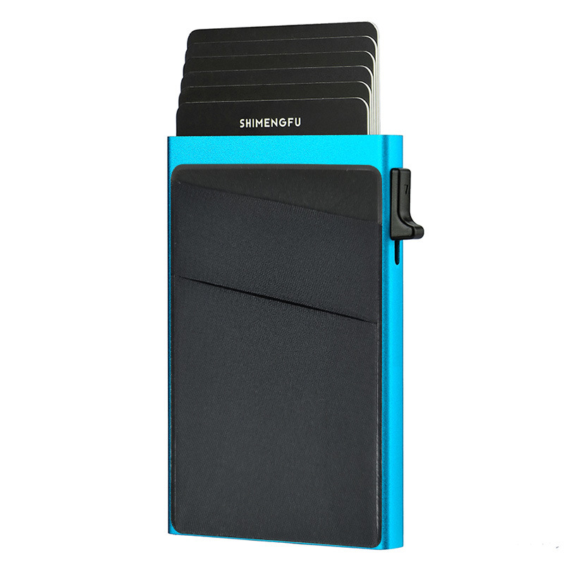 Slim Wallet for Men Pop up Card Holder RFID Blocking Minimalist Credit Card - Picture 8 of 10