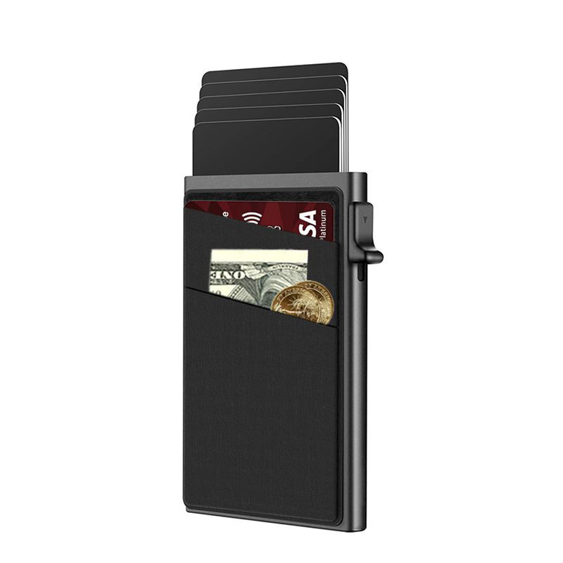 Slim Wallet for Men Pop up Card Holder RFID Blocking Minimalist Credit Card - Picture 10 of 10