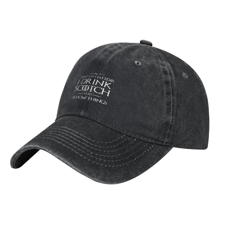 Drink Scotch Unisex Adjustable Baseball Cap Unconstructed Soft Washed Sun Hat