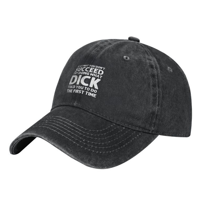 SUCCEED DICK Soft Baseball Cap Unconstructed Graphic Print Adjustable Sun Hat