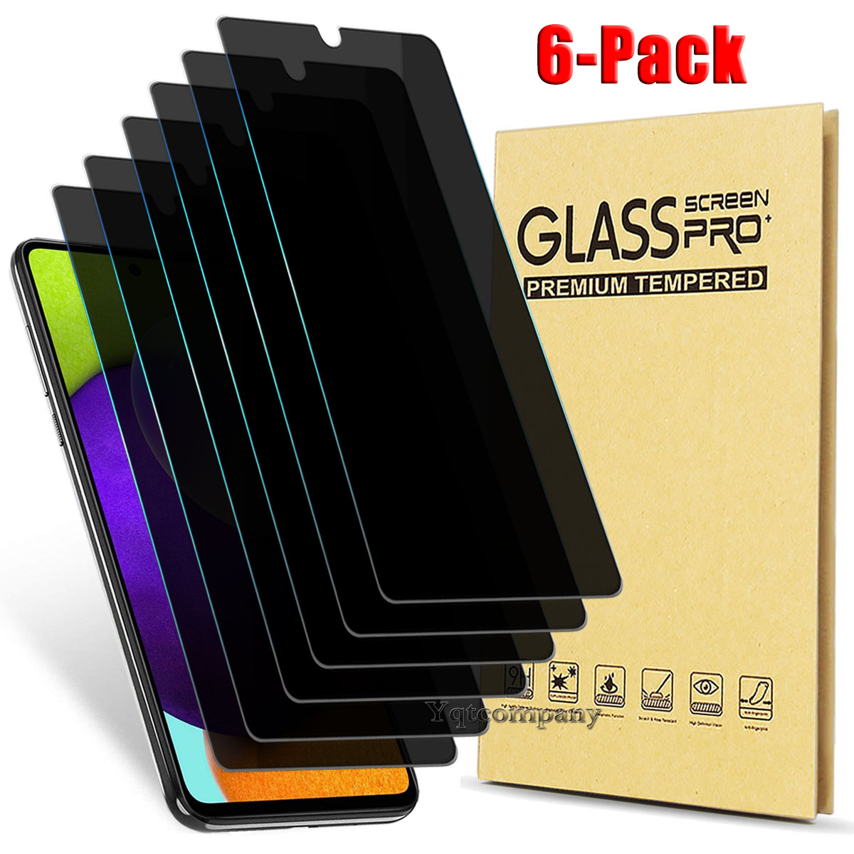 For Samsung Galaxy A52 A54 S24 S23 S21 Privacy Tempered Glass Screen Protector