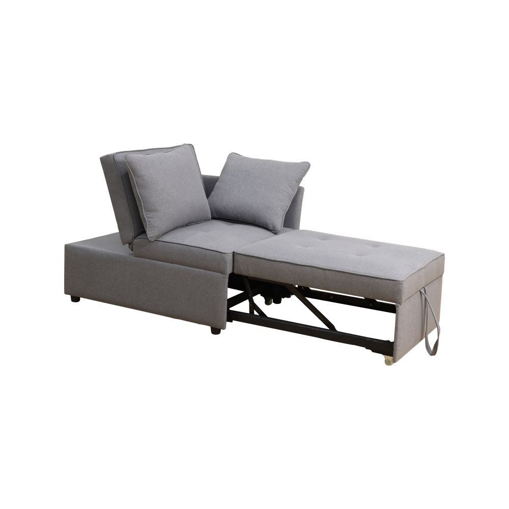 HOT! Deep Grey Sackcloth Living Room Sofabed Sofa Couch Comfy Adjustable Wedge - Picture 16 of 27