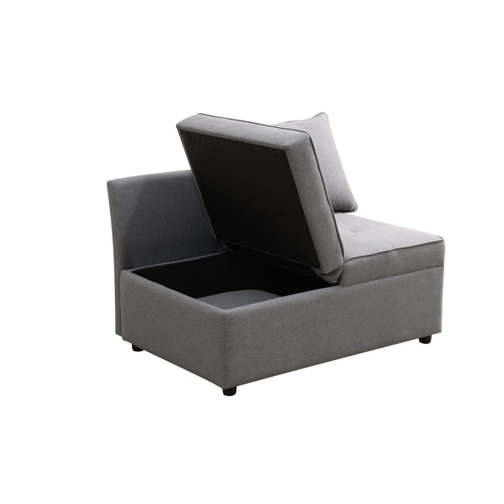 HOT! Deep Grey Sackcloth Living Room Sofabed Sofa Couch Comfy Adjustable Wedge - Picture 24 of 27