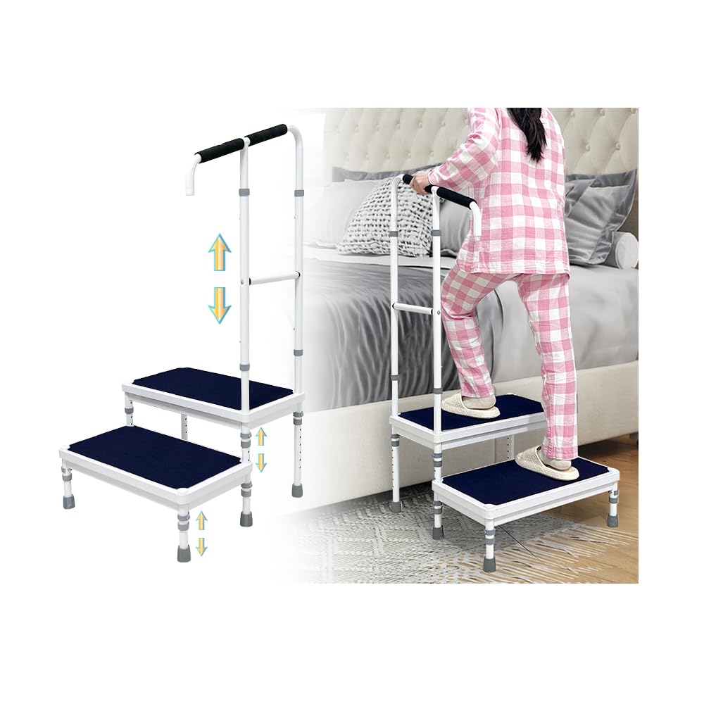 Bed Steps for High Beds for Adults Step Stool for Bedside Elderly Foot Stepping - Picture 13 of 18