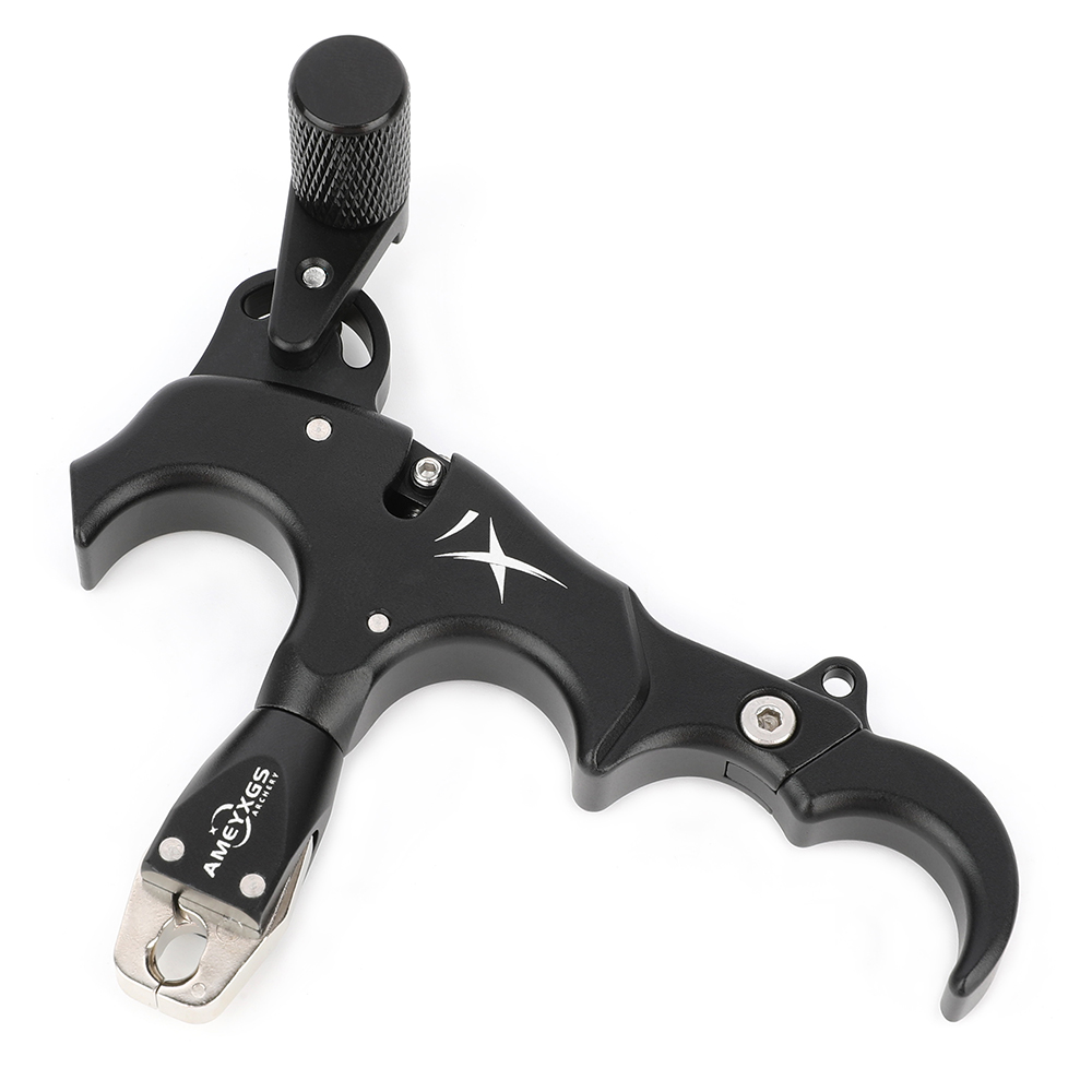 Bogenschießen Compound Bogen Release Aids 3 4 Finger Caliper 360&deg; Klemmkopf Jagd