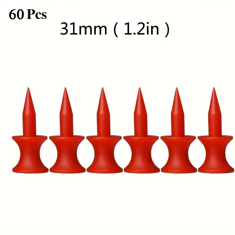 60pcs Plastic Golf Tees Step Down Unbreakable Men Practice 31/37/43/51/59/70mm