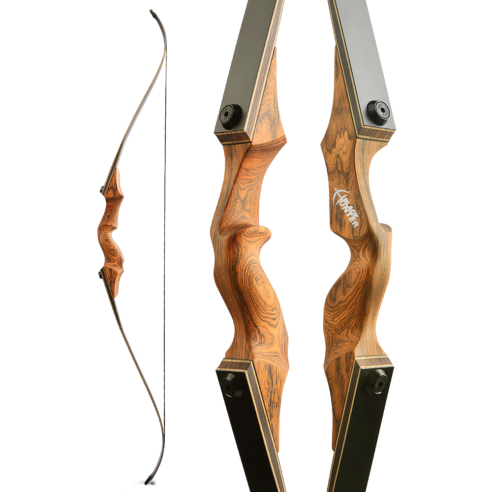 60" Takedown Hunting Bow 20-60lbs Recurve Bow Arrows Set Wooden Archery Target - Picture 21 of 26