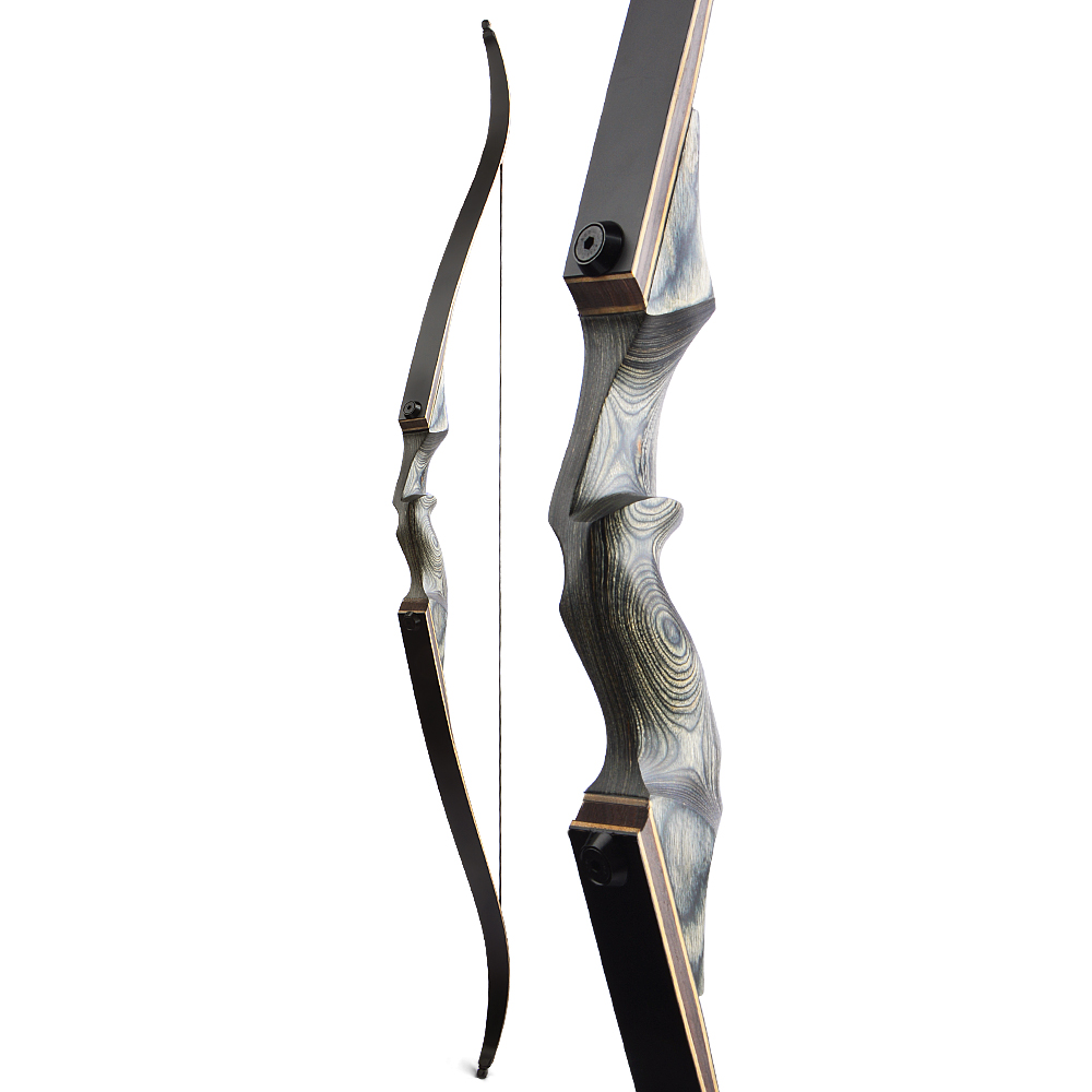 60" Takedown Hunting Bow 20-60lbs Recurve Bow Arrows Set Wooden Archery Target - Picture 24 of 26