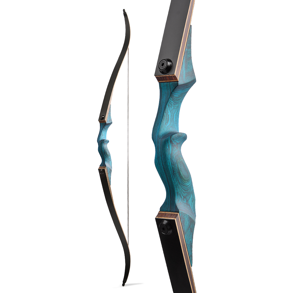 60" Takedown Hunting Bow 20-60lbs Recurve Bow Arrows Set Wooden Archery Target - Picture 26 of 26