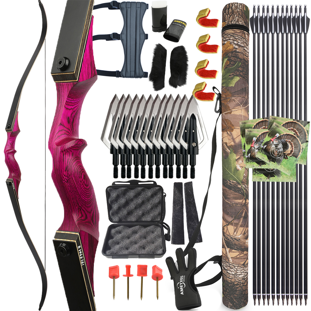20-60lbs 60" Archery Recurve Bow Set Takedown Target Hunting Shooting RH LH - Picture 14 of 24