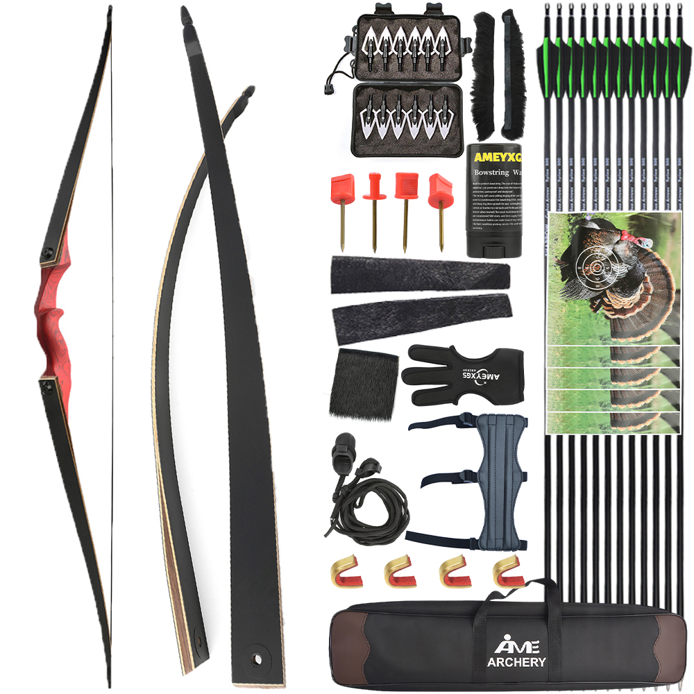 60" Takedown Longbow Hunting Bow Arrow Set 20-60lbs Archery Target Black Hunter - Picture 21 of 31
