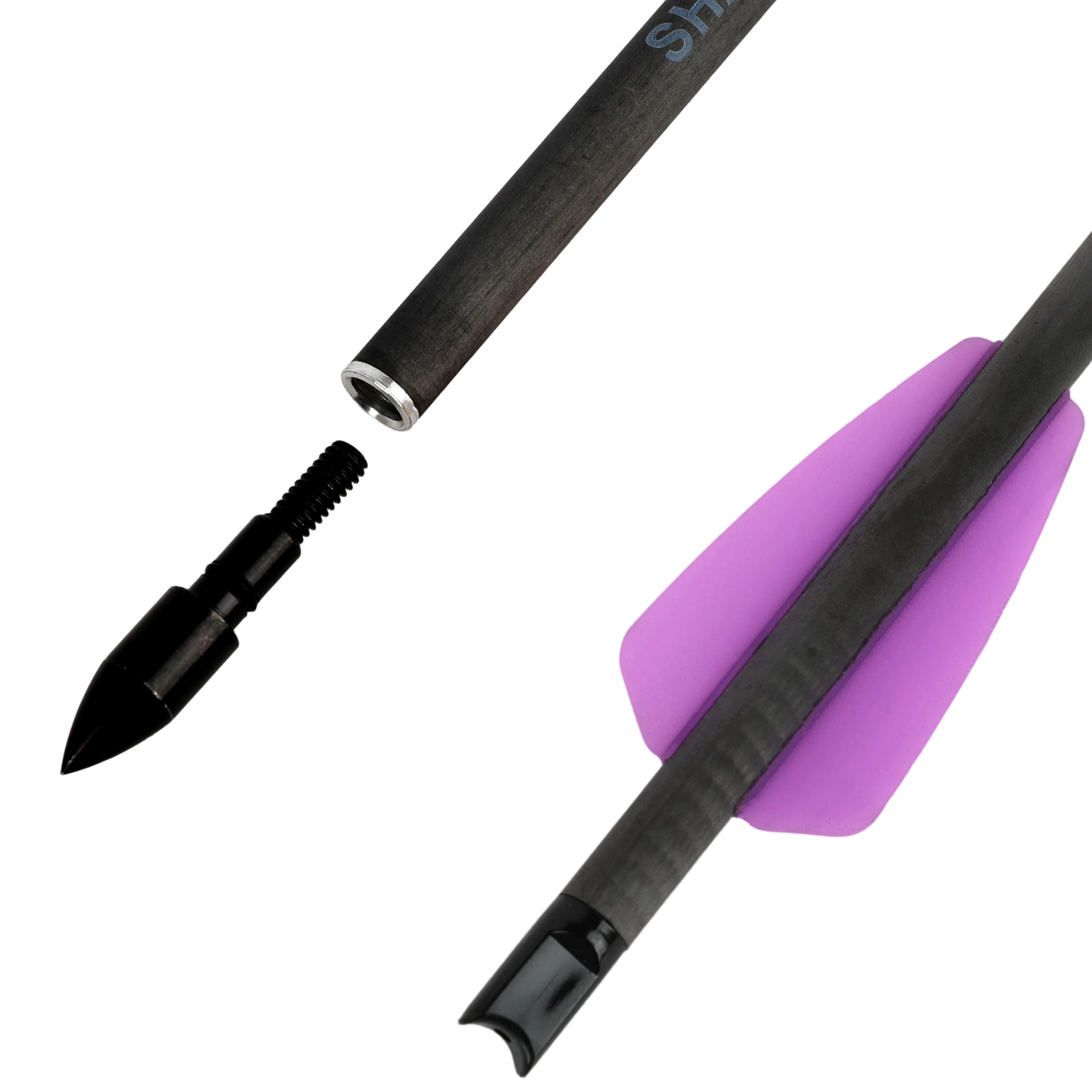 Pure Carbon Arrows Bolts 7.5" Archery Field Broadheads Mini Bow Hunting Shooting - Picture 15 of 17