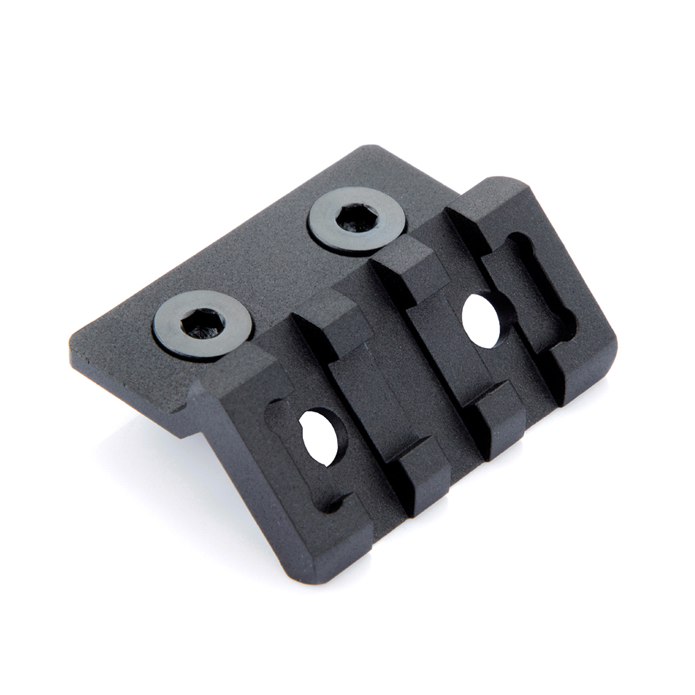 45 Degree Offset Mount Rail Optics Mount for MLok Keymod Flashlight Mount 3 Slot