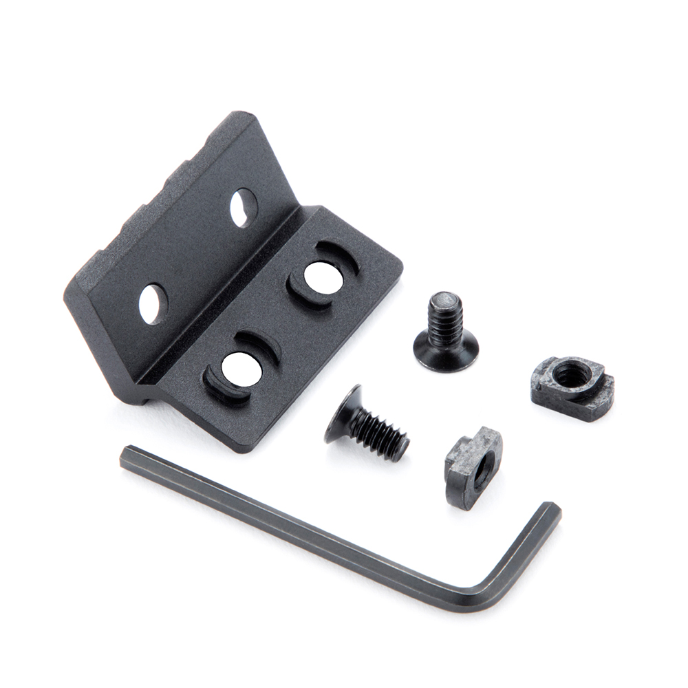 45 Degree Offset Mount Rail Optics Mount for MLok Keymod Flashlight Mount 3 Slot