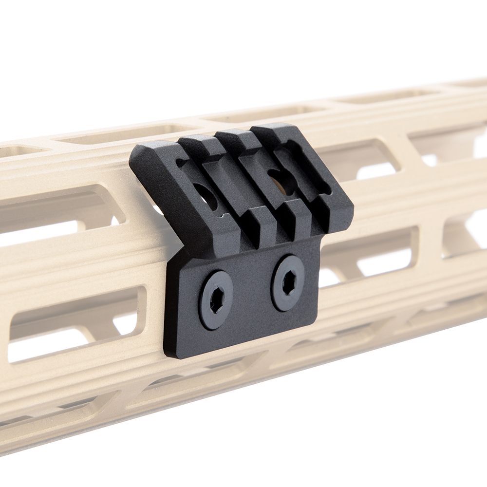 45 Degree Offset Mount Rail Optics Mount for MLok Keymod Flashlight Mount 3 Slot