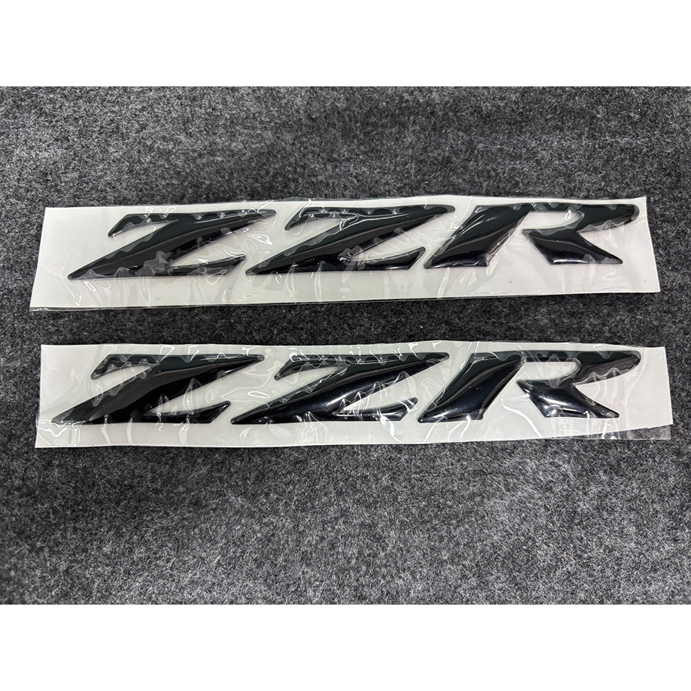 Universal Sliver 3D Raise ZZR Emblem Decals Stickers Set for