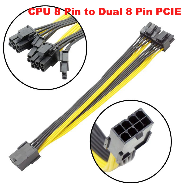 CPU PCI-E 8Pin Express to Dual PCIE 8 (6+2) Pin Power Cable Graphics Card GPU AU - Picture 13 of 14