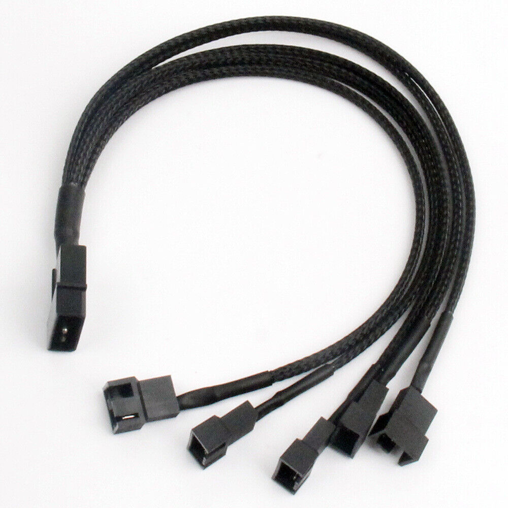4 Pin Molex to 3/4 Pin Female PC Case Cooling Fan Socket Splitter Power Cable - Picture 19 of 20