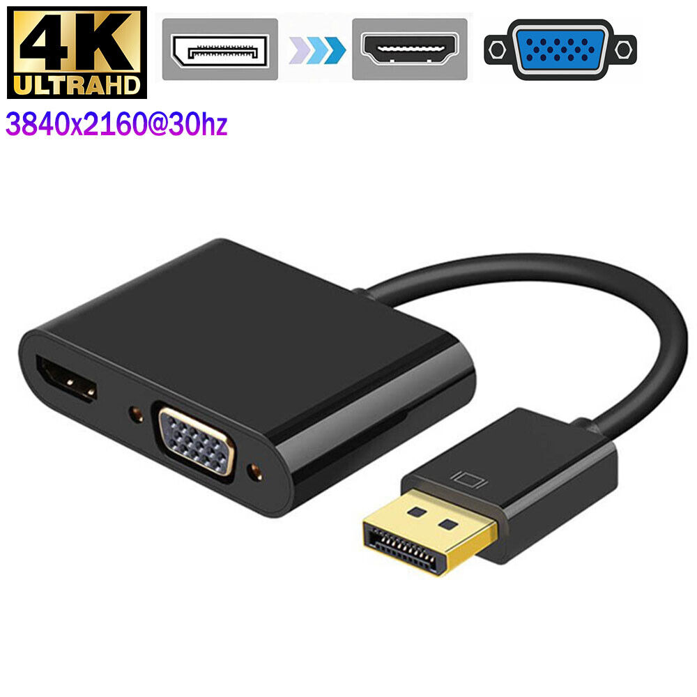 DP DisplayPort Display Port to VGA HDMI Male to Female Adapter Cable For PC DTV - Picture 14 of 14