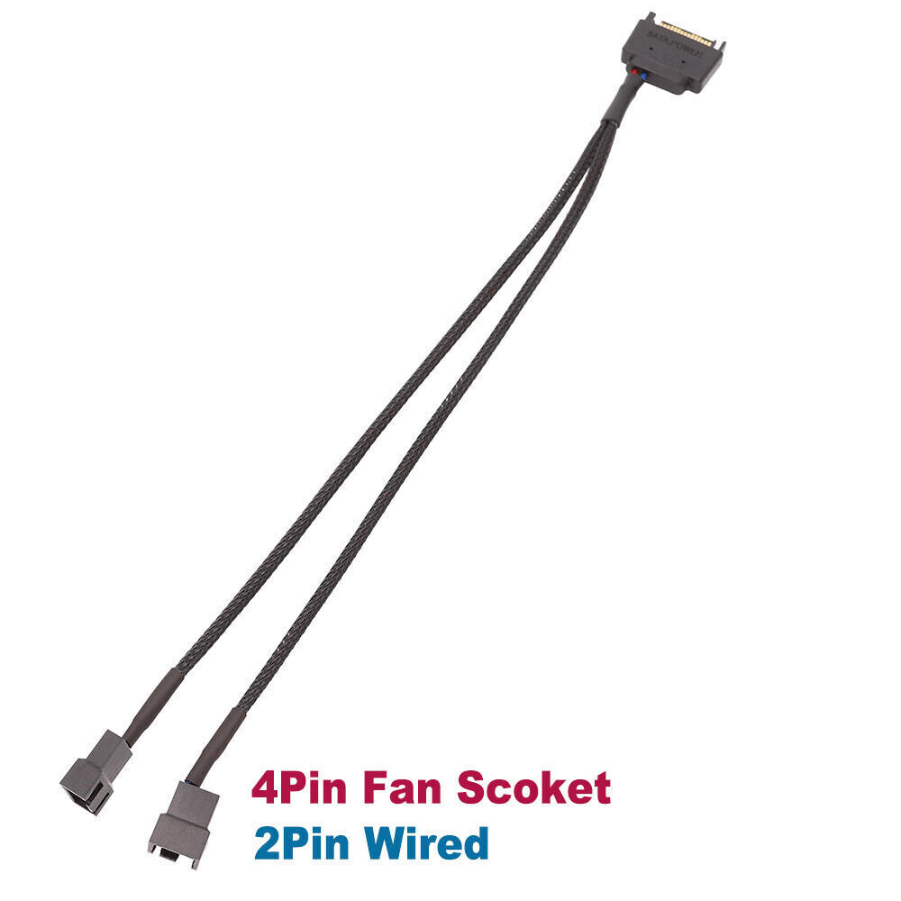 15Pin SATA to 1/2/3/4/5/6 Way 3/4 Pin Fan Power Splitter Cable TX3/TX4 (PWM) 12V - Picture 10 of 14