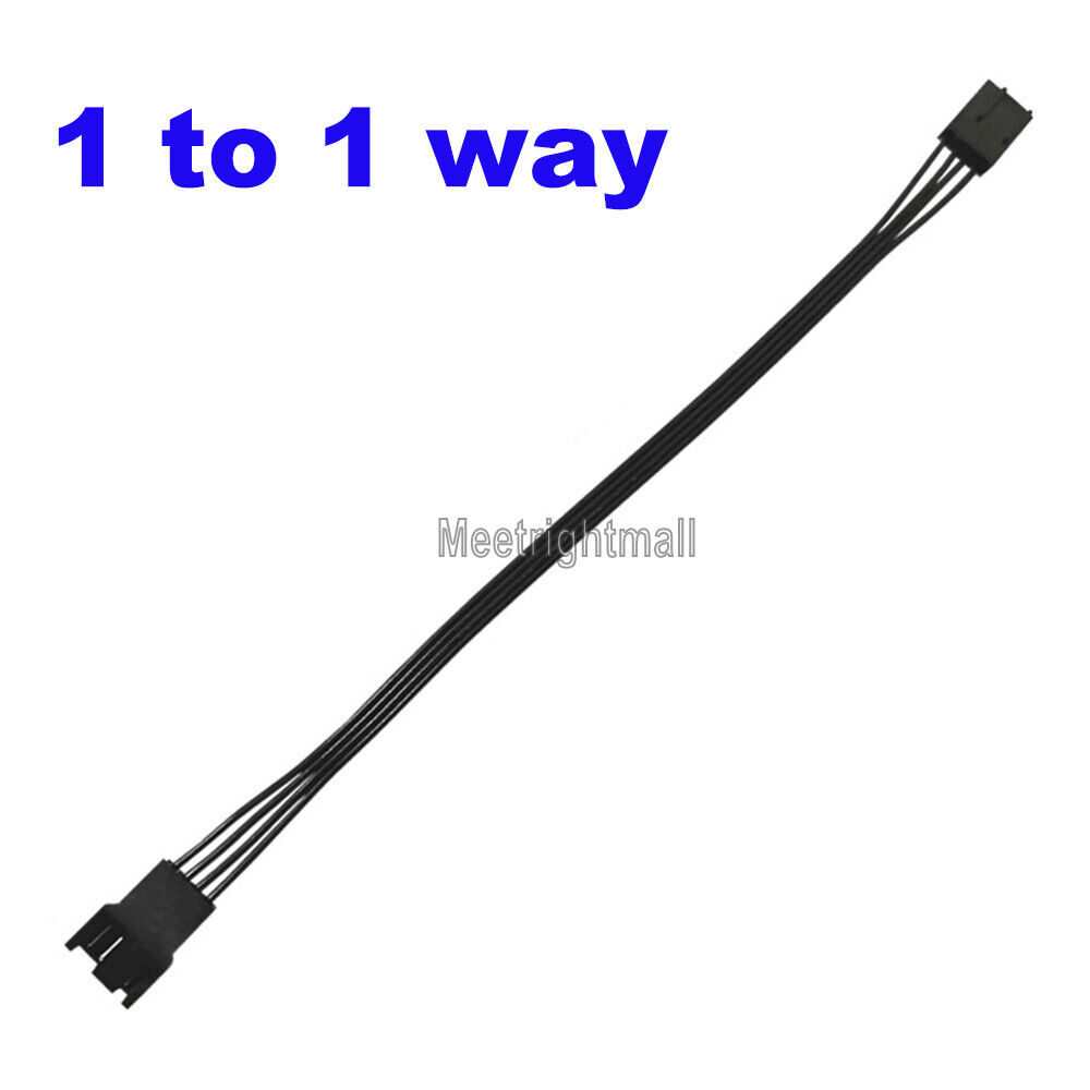 4 Pin Pwm Fan Cable 1 To 5/4/3/2/1 Ways Sleeved Splitter Extension Connector AU - Picture 9 of 13
