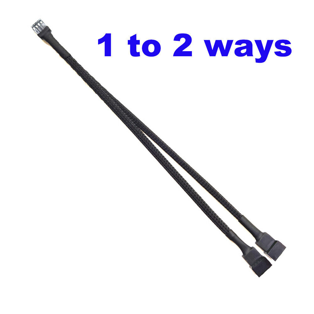 4 Pin Pwm Fan Cable 1 To 5/4/3/2/1 Ways Sleeved Splitter Extension Connector AU - Picture 10 of 13