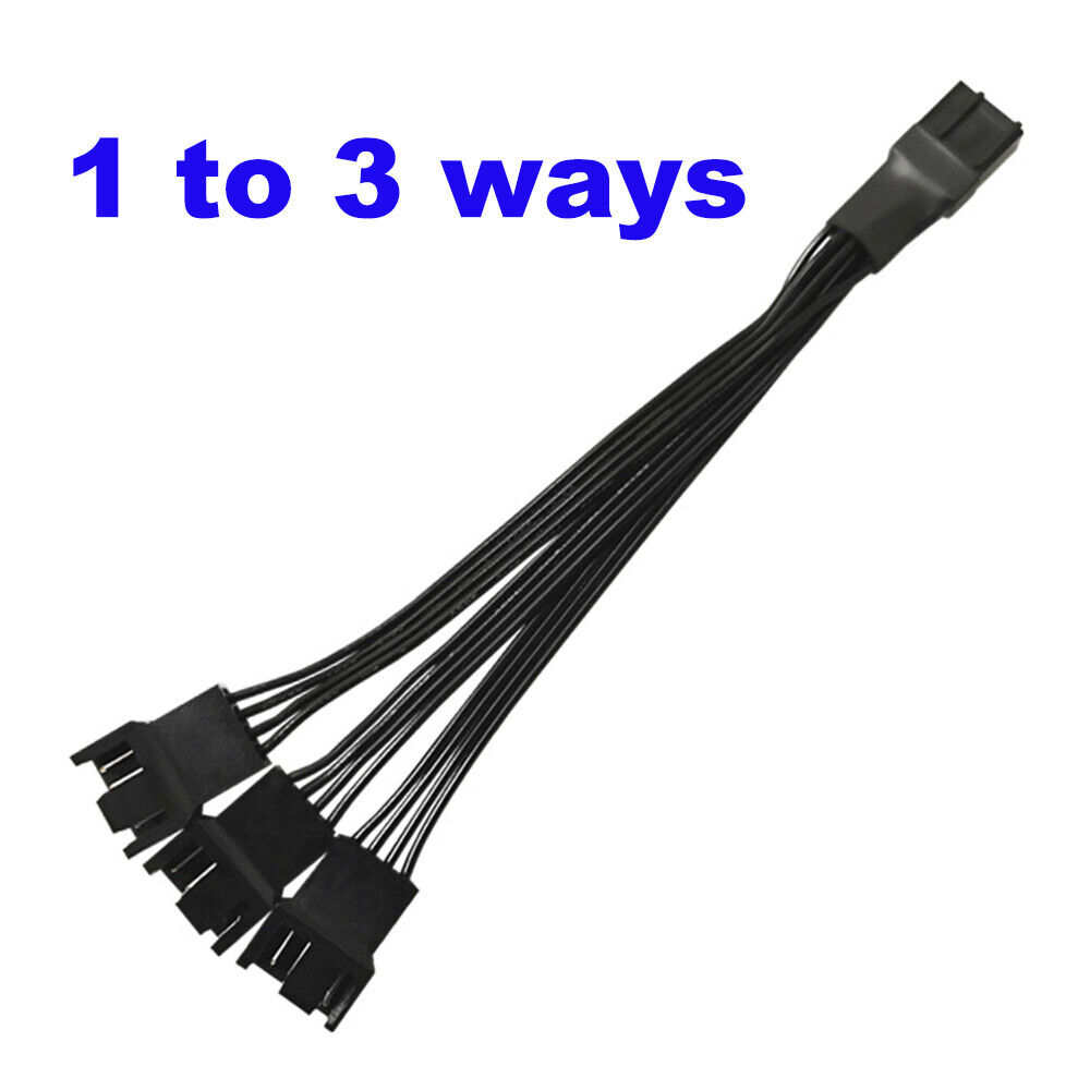 4 Pin Pwm Fan Cable 1 To 5/4/3/2/1 Ways Sleeved Splitter Extension Connector AU - Picture 11 of 13