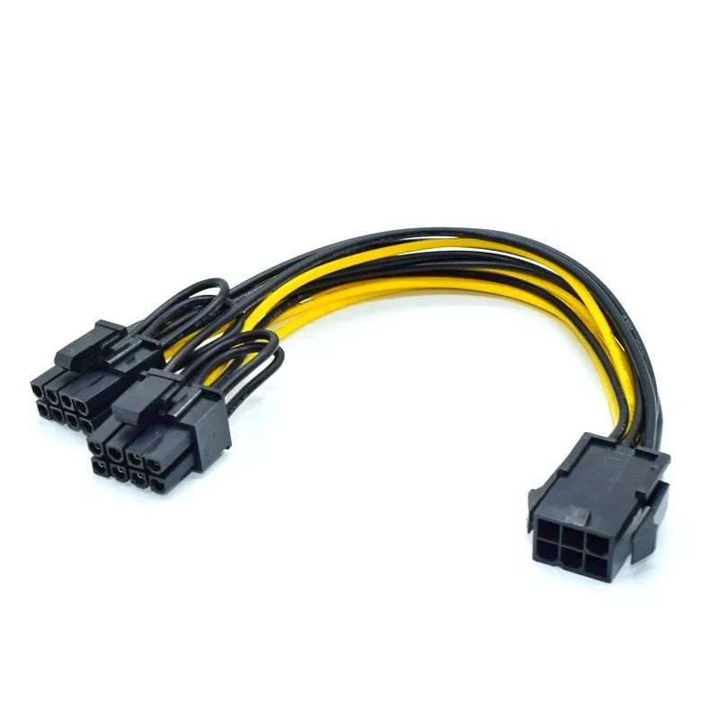 6-Pin PCI Express to 2/Dual PCIE 8 (6+2) Pin GPU Graphics Video Card Power Cable - Picture 10 of 11